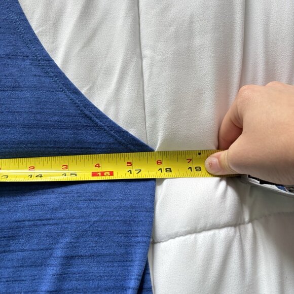 Nike Dri-Fit Tank Top Womens Size Medium Loose Fit T-Back Stretch Blue - Picture 3 of 7